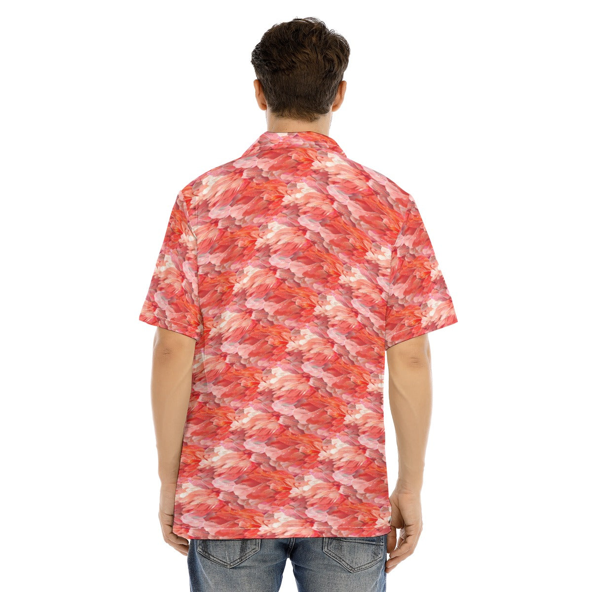 Animal Print - Flamingo - Men's Hawaiian Button Up Shirt