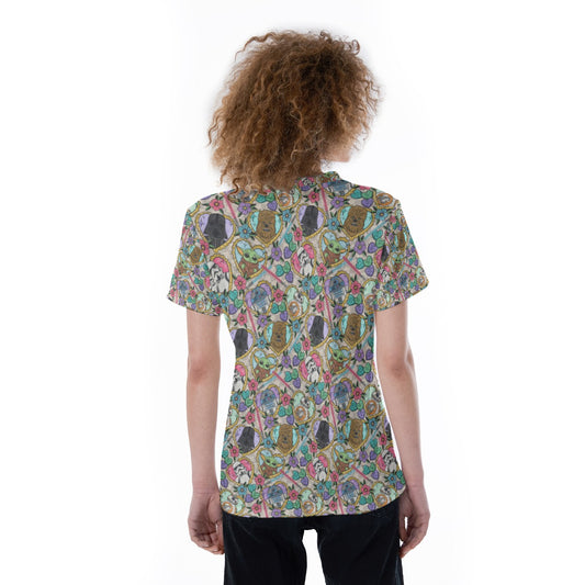 Tattoo Hearts Galactic Legends - Women's Short Sleeve V-Neck T-Shirt