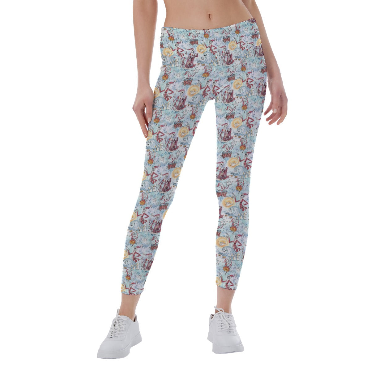 Santa Jack with Sally & Ghost DogZero - Women's Yoga Leggings