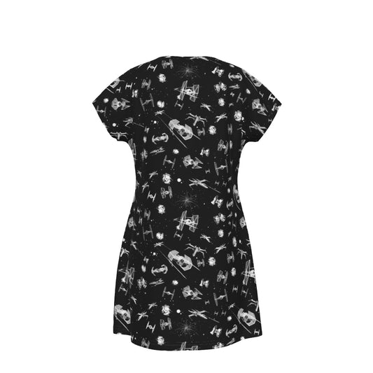 Epic Space Battle Ships - Women's T-Shirt Dress