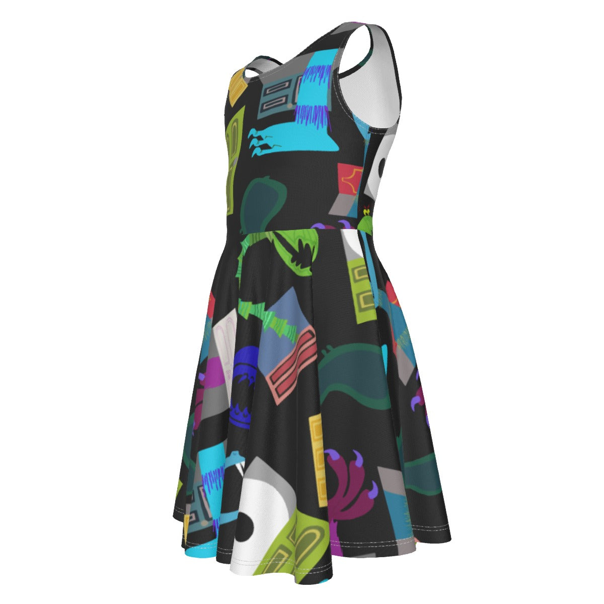 Monsters in Closets - Kid's Sleeveless Skater Dress