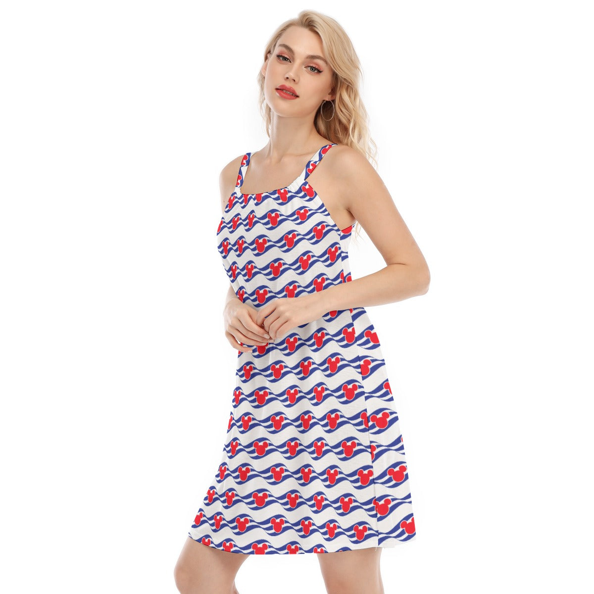 Nautical Cruise Logo Print - Women’s Adjustable Sundress