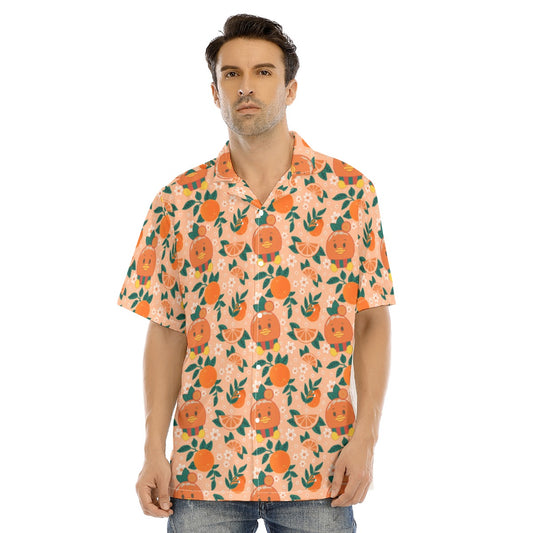 Juicy Citrus Friend - Men's Hawaiian Button Up Shirt