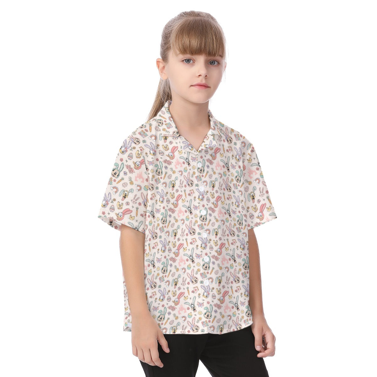 Springtime Friends Celebration Fun - Kid's Hawaiian Button Up Shirt