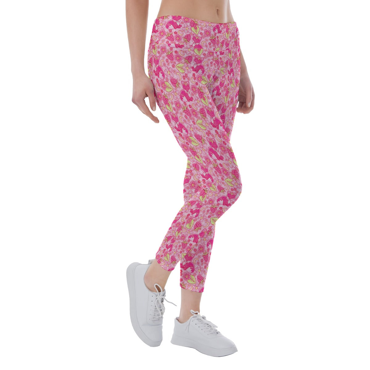 Fruitimals - Raspberry Foxes - Women's Yoga Leggings