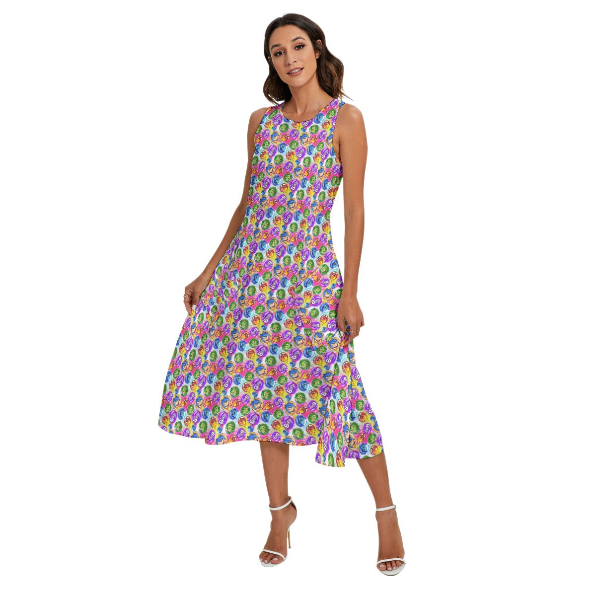Inside Out Emotions - Women’s Diagonal Pocket Midi Dress