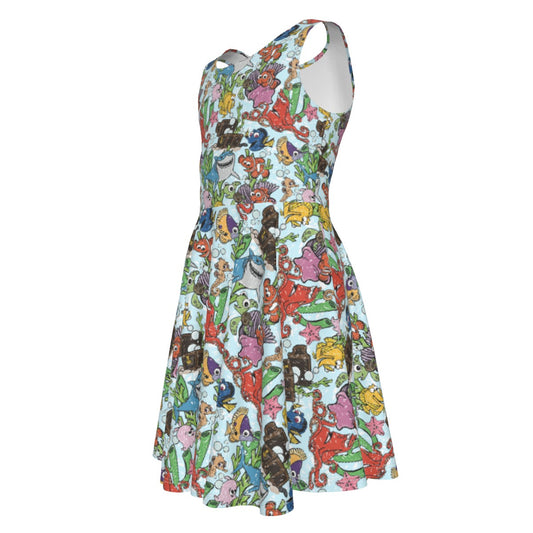 Fish Are Friends Reef - Kid's Sleeveless Skater Dress
