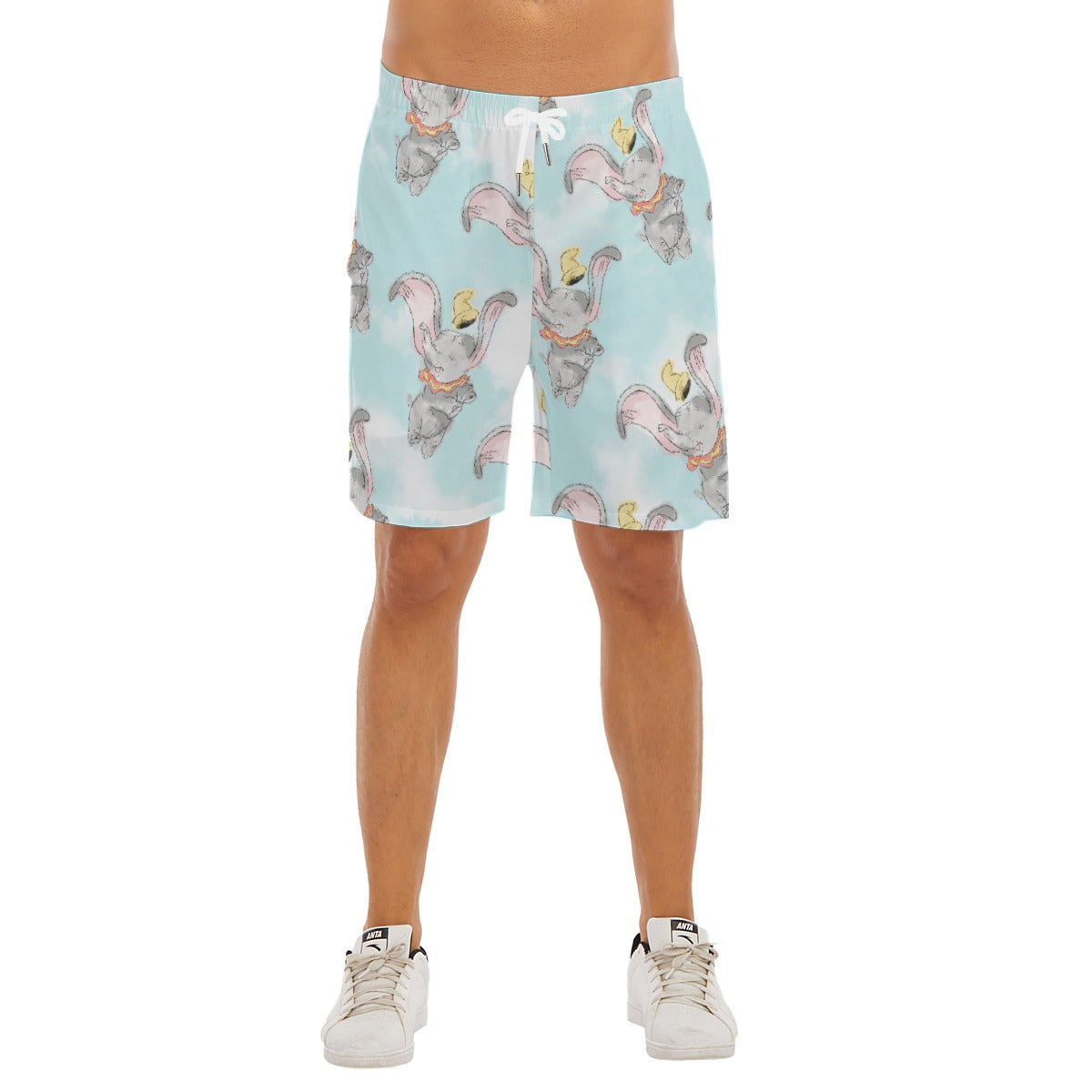 Sketch of Flying Elephant - Men’s Pocket Beach Shorts