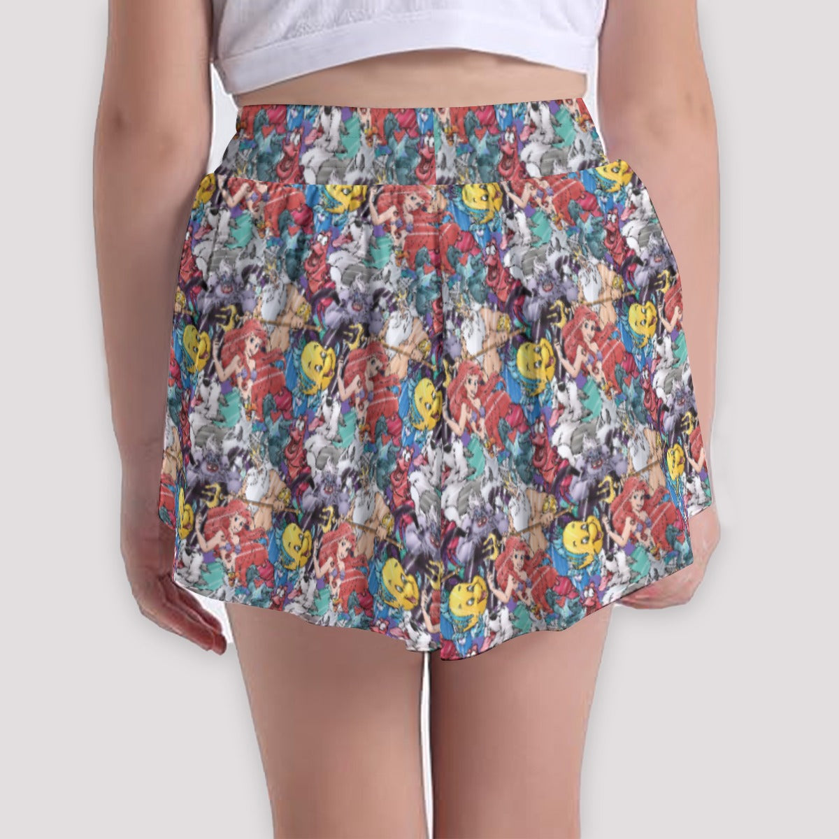 Undersea Crew Sketch - Girls’ Flowy Pocket Shorts