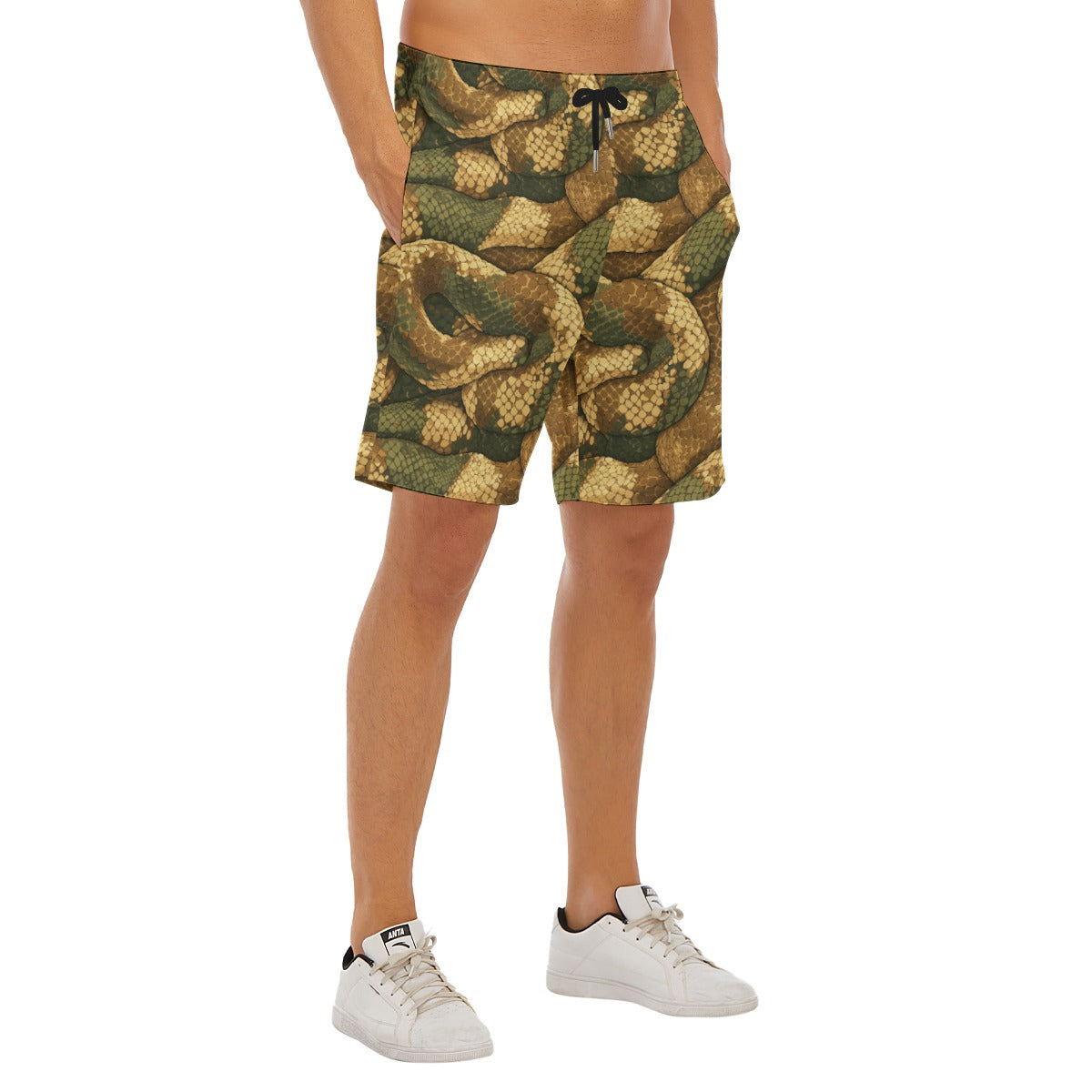 Animal Print - Snake - Men’s Pocket Beach Shorts