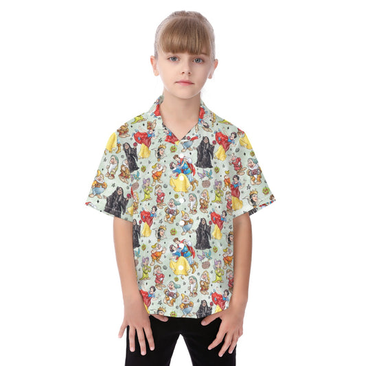 Fairest Crew Sketch - Kid's Hawaiian Button Up Shirt