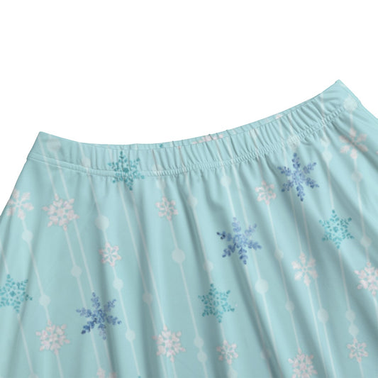 Ice Queen Snowflake Pattern - Women’s Pocket Midi Skirt