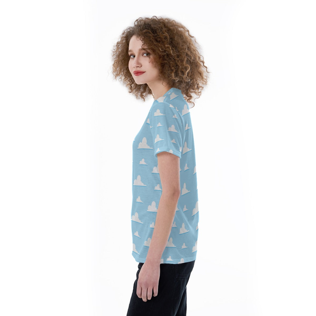 Andy’s Room Clouds - Women's Short Sleeve V-Neck T-Shirt