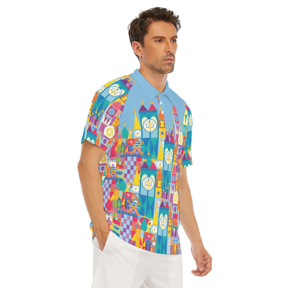 Whimsical World Facade - Men's Polo Shirt