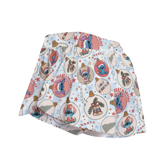 Festive Elf and Ornament Fun - Women's Flowy Pocket Shorts