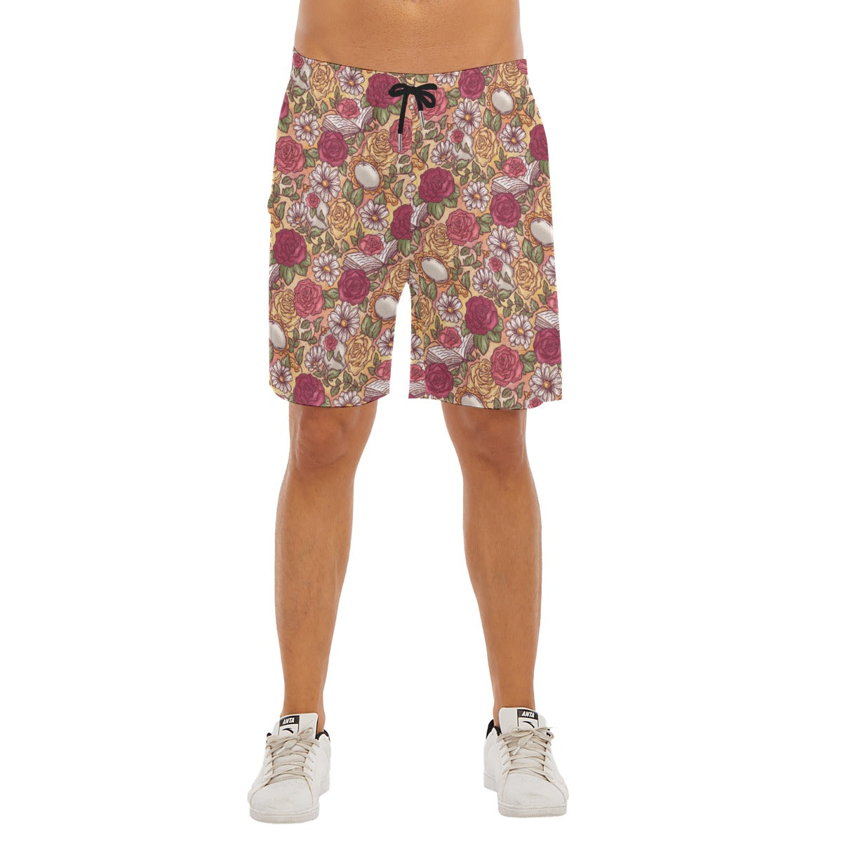 Fairytale Florals – Timeless Tale Blooms - Men’s Pocket Beach Shorts