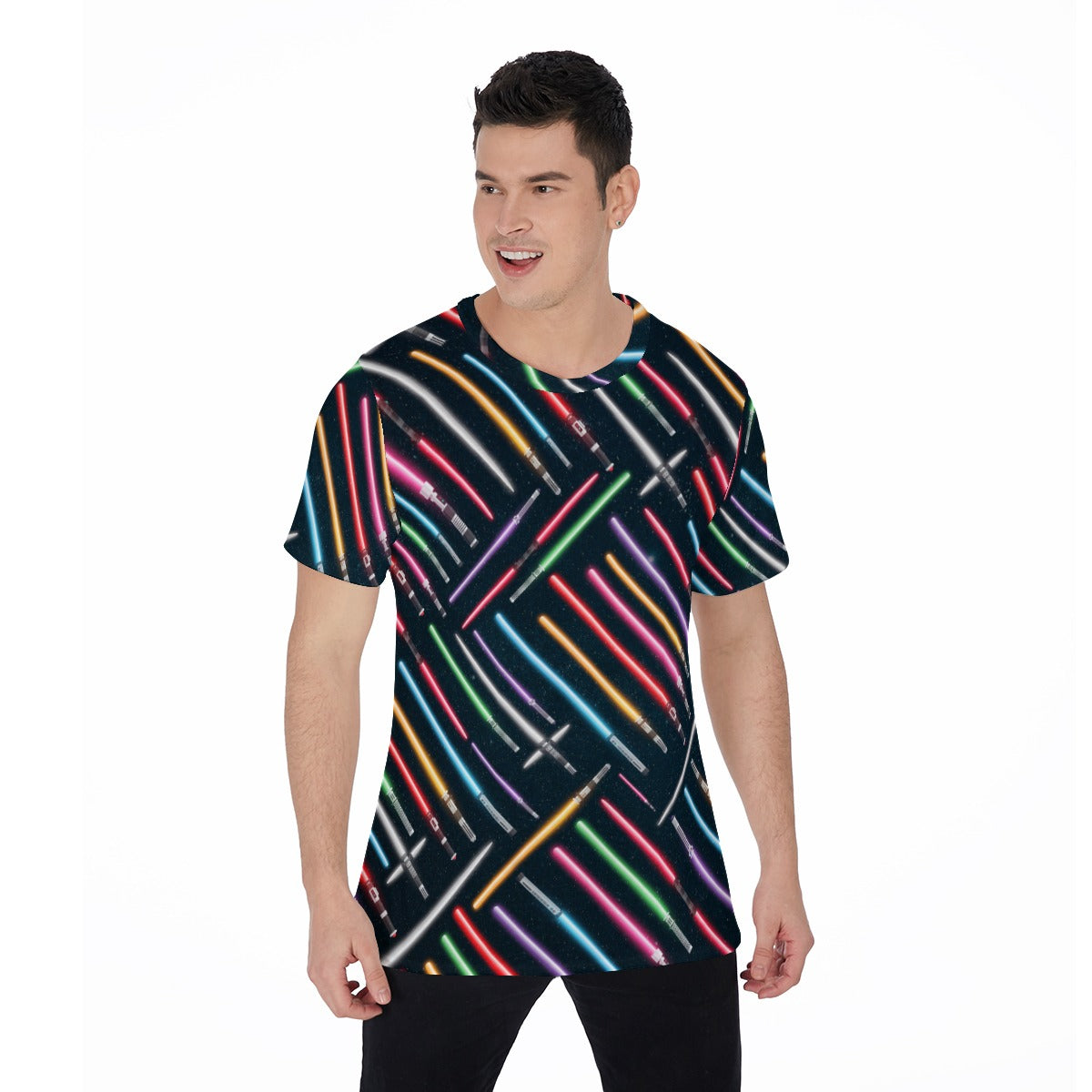 Vibrant Galaxy Sabers - Men's Short Sleeve T-Shirt
