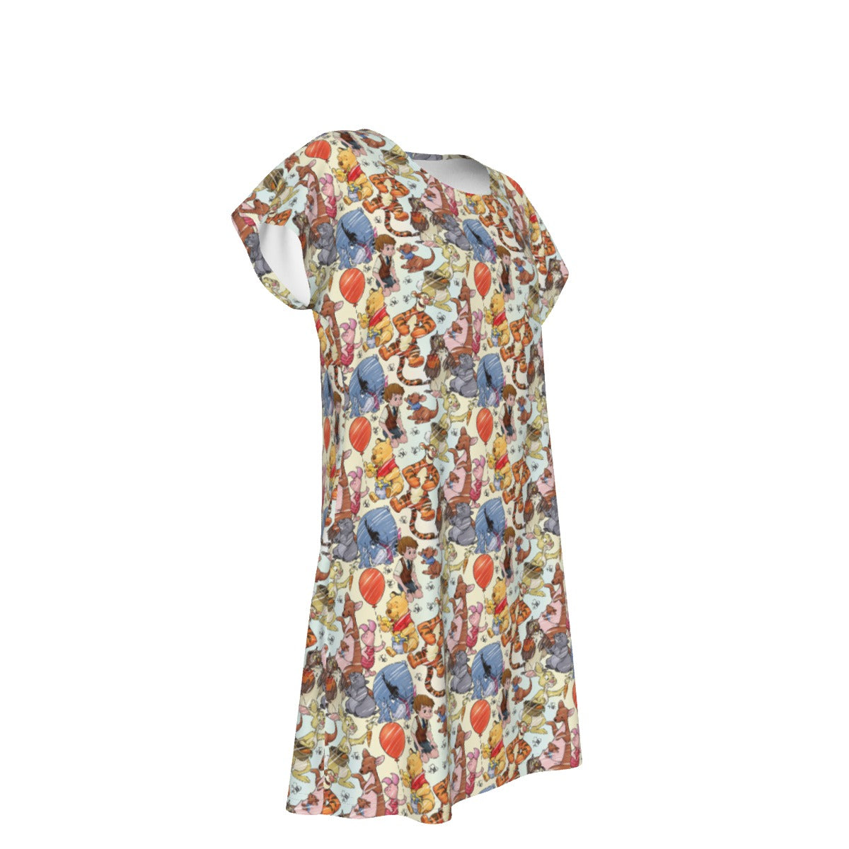 Woodland Friends Sketch - Women's T-Shirt Dress