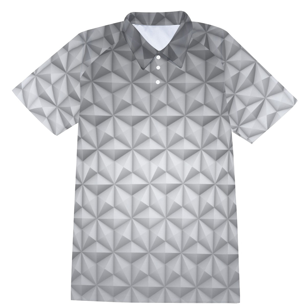 Geometric Silver Sphere - Men's Polo Shirt
