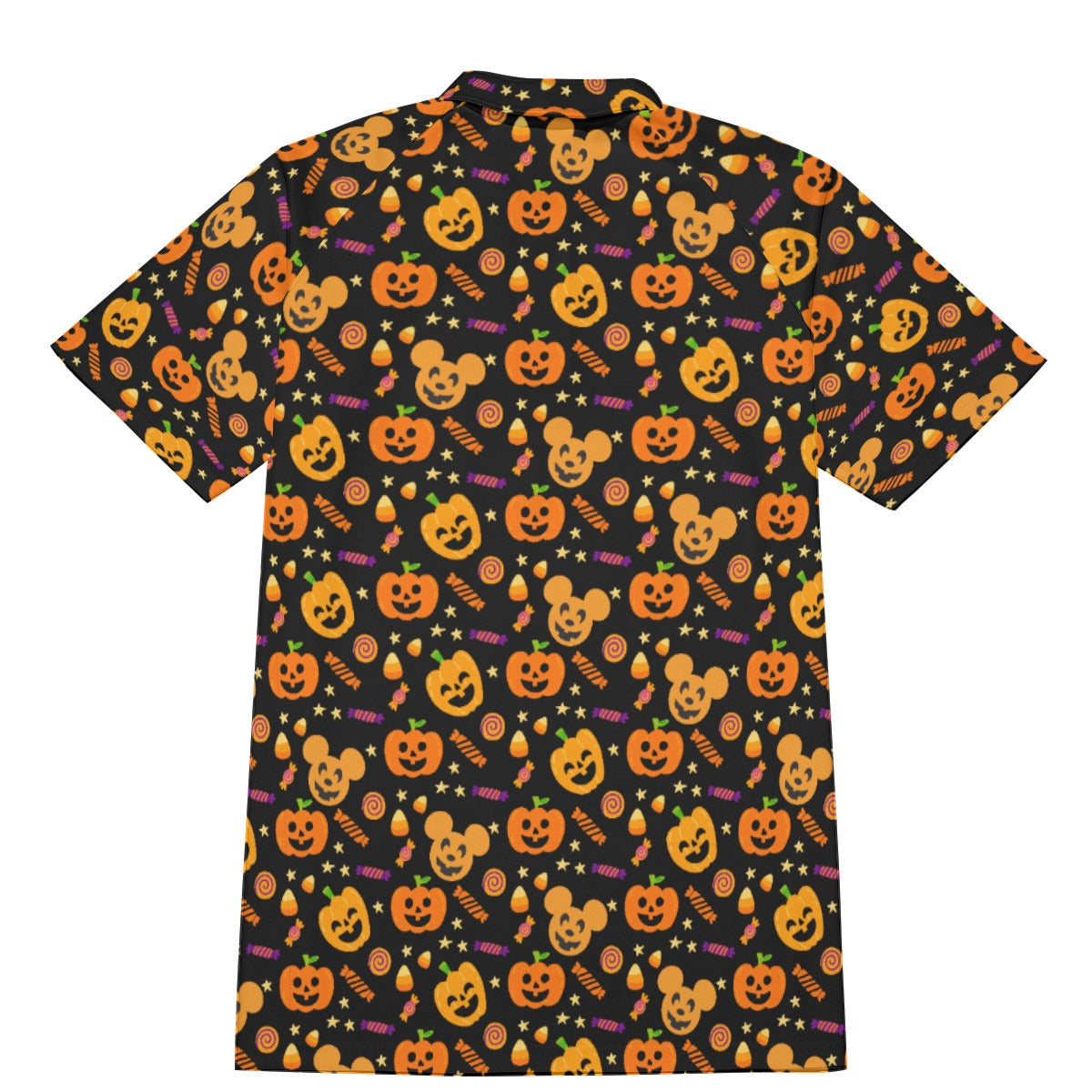 Cheerful Pumpkin Mouse Halloween - Men's Polo Shirt