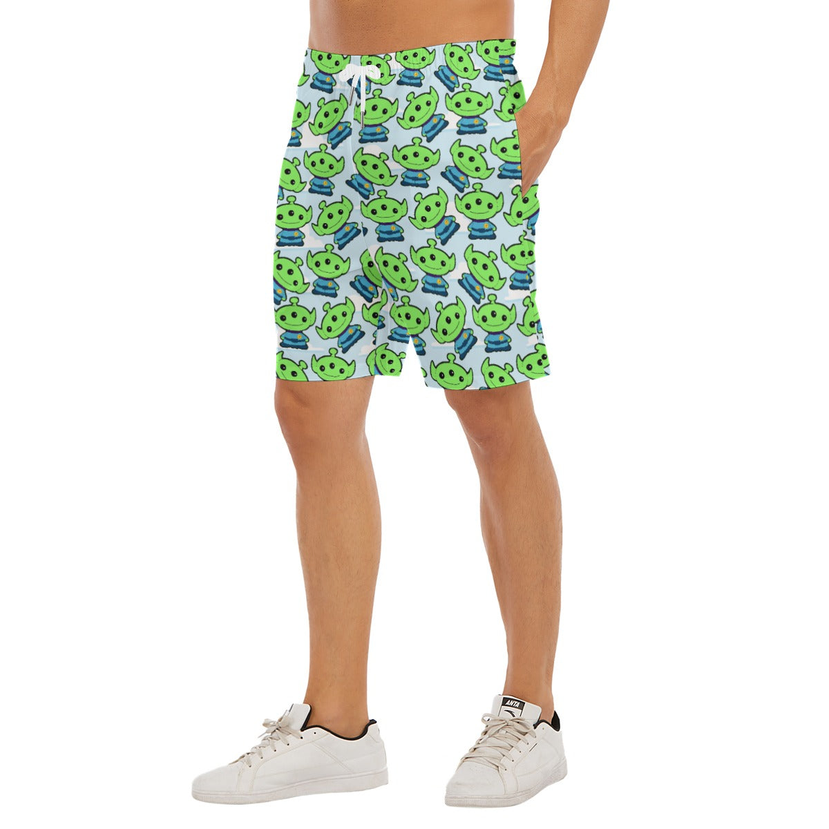 Little Green Space Aliens - Men’s Pocket Beach Shorts