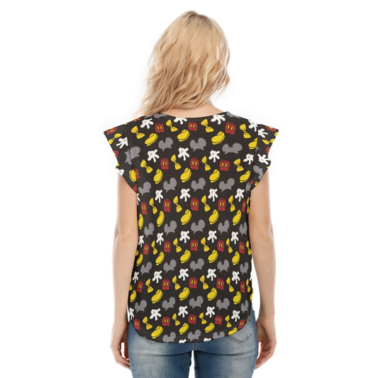 Classic Mouse Style - Women’s Flutter Sleeve Top