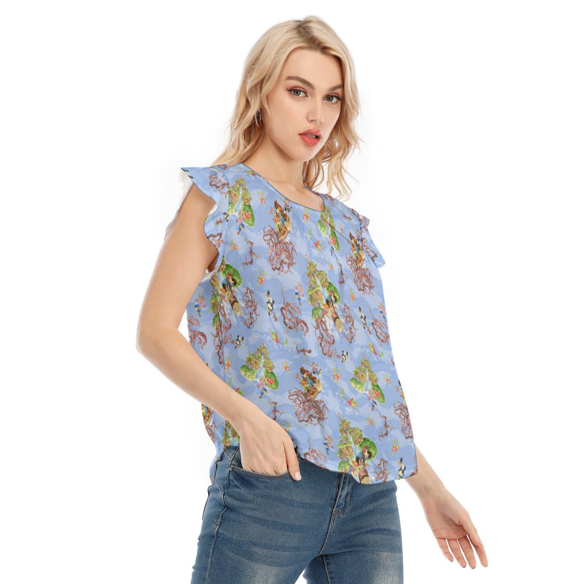 Briar Patch Splash - Women’s Flutter Sleeve Top