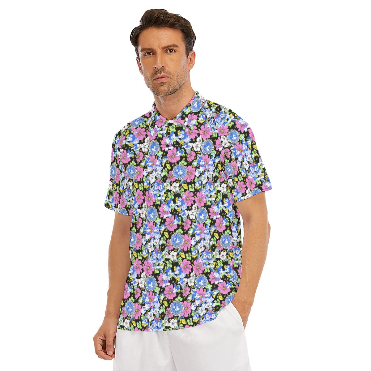 Garden Whimsy - Vintage Mouse Romance - Men's Polo Shirt