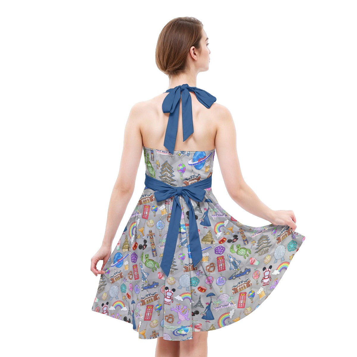 EC Around The World Experience - Women's Halter Vintage Pocket Dress
