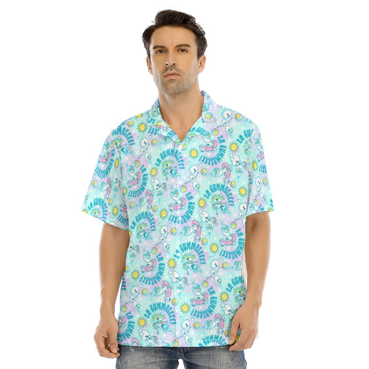 Sun-Kissed Snow Friend - Men's Hawaiian Button Up Shirt