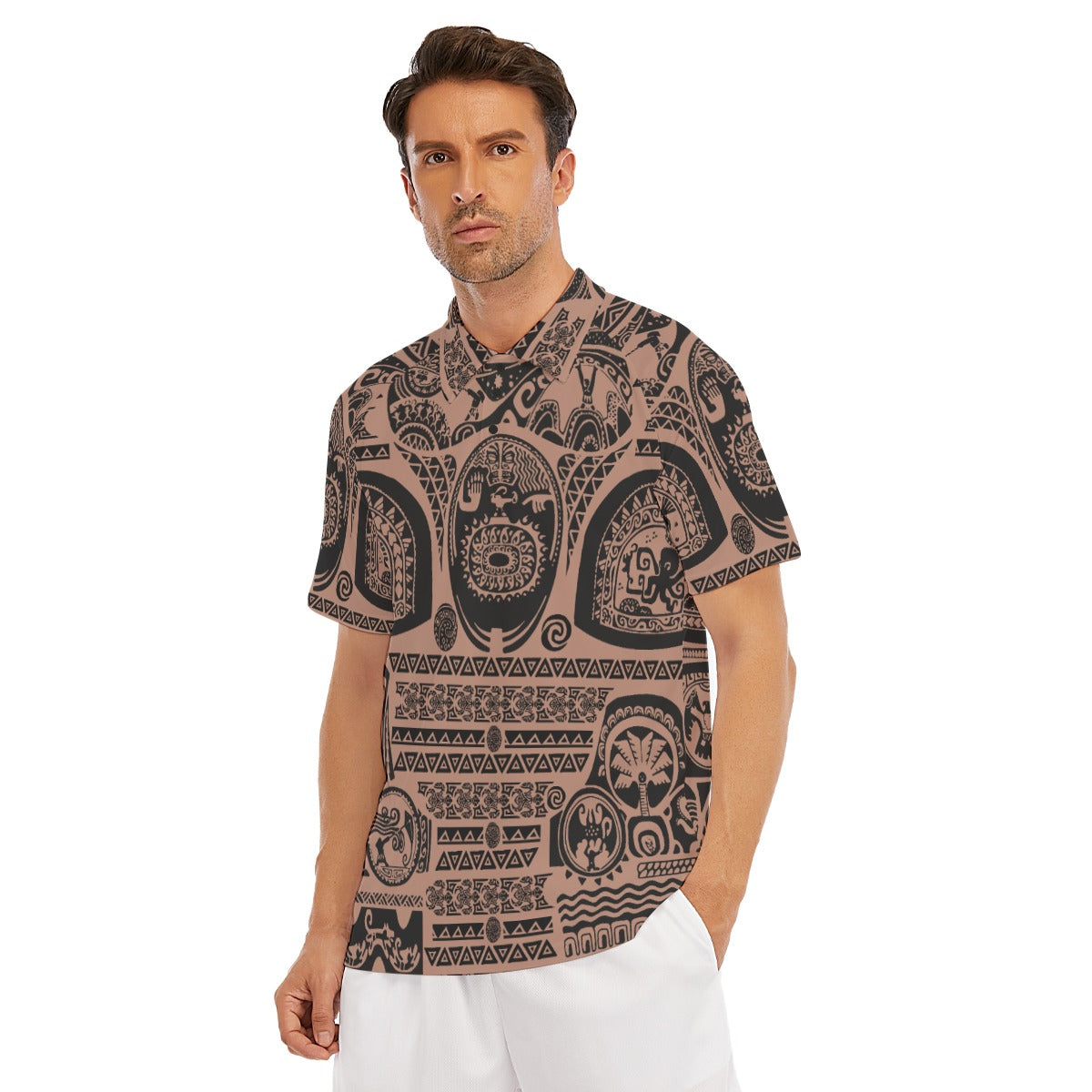 Polynesian Tattoo Motifs - Men's Polo Shirt