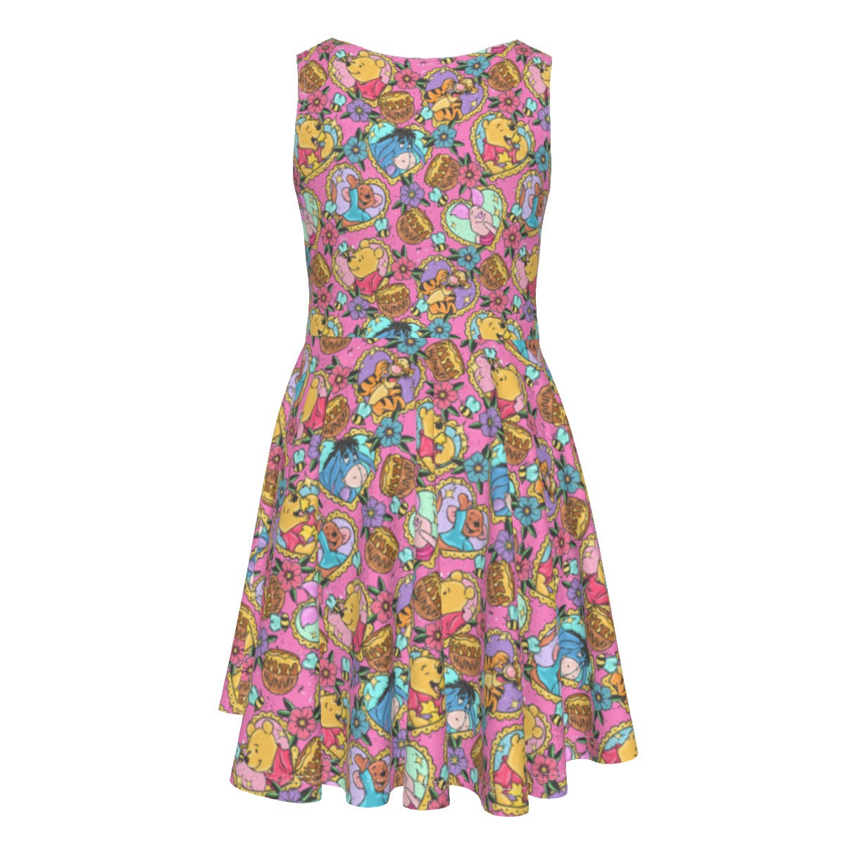 Tattoo Hearts Woodland Friendsends - Kid's Sleeveless Skater Dress