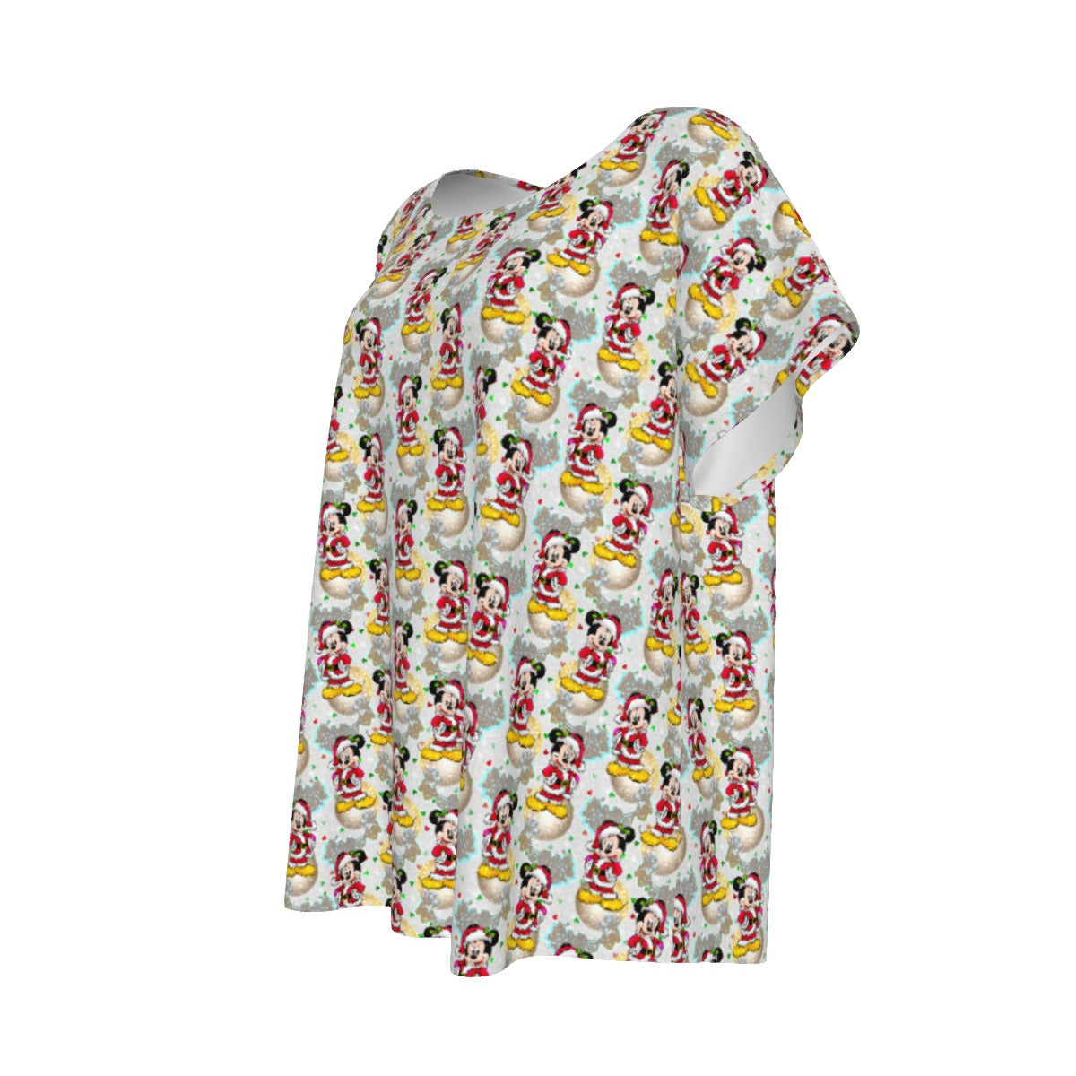 Santa Mouse Celebration - Women’s Relaxed Fit Scoop Tee