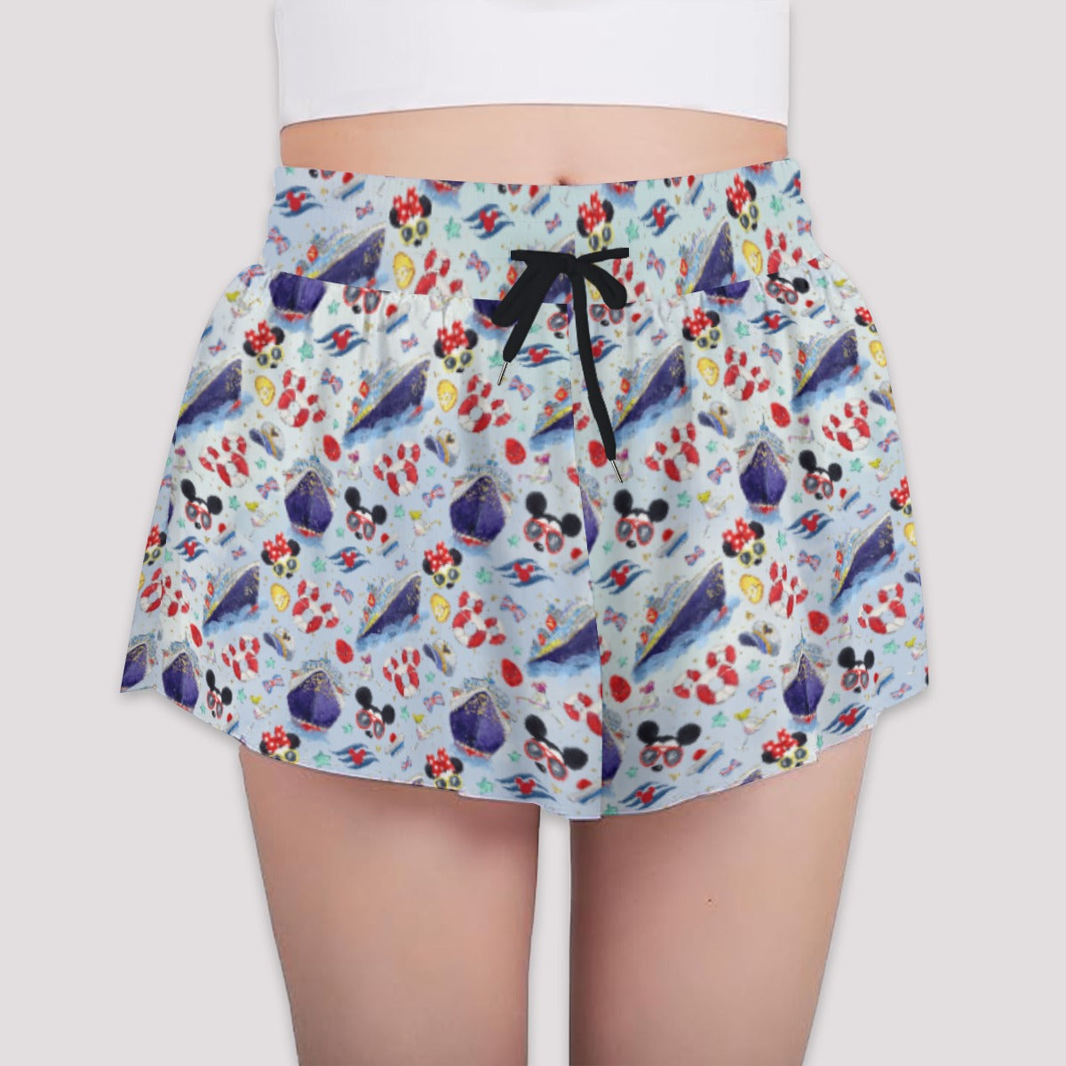 DCL Cruise Style Adventure - Girls’ Flowy Pocket Shorts