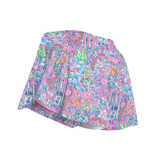 Bright Tropical Dreams - Enchanted Squeaky Helpers - Women's Flowy Pocket Shorts