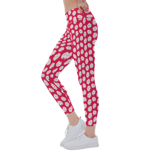 Island Leaf Print - Women's Yoga Leggings