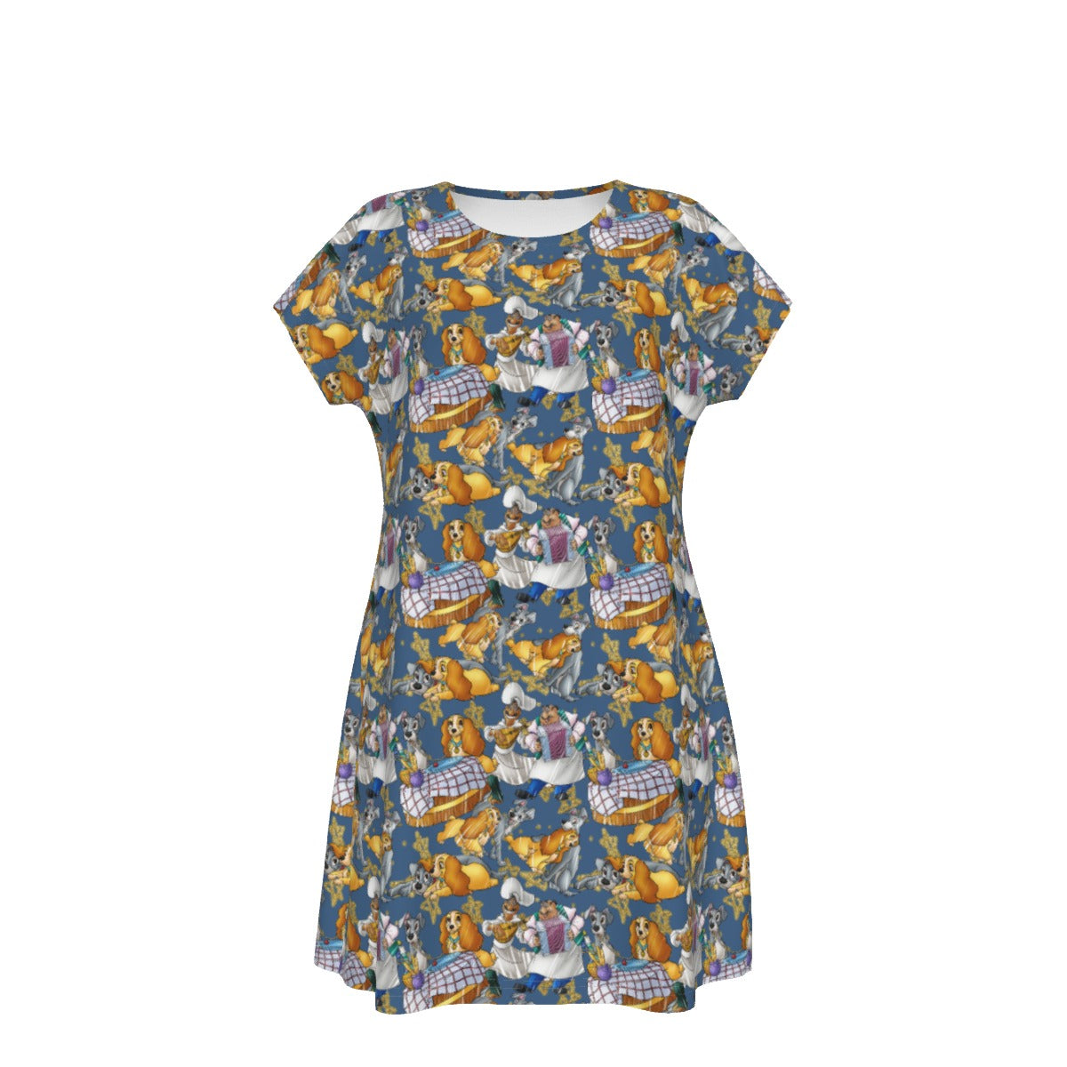 Puppy Love Sketch - Women's T-Shirt Dress