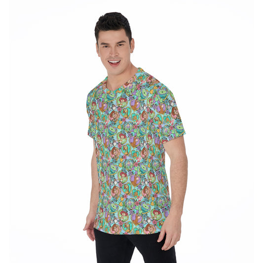 Tattoo Hearts Space Cowboys & Friends - Men's Short Sleeve T-Shirt