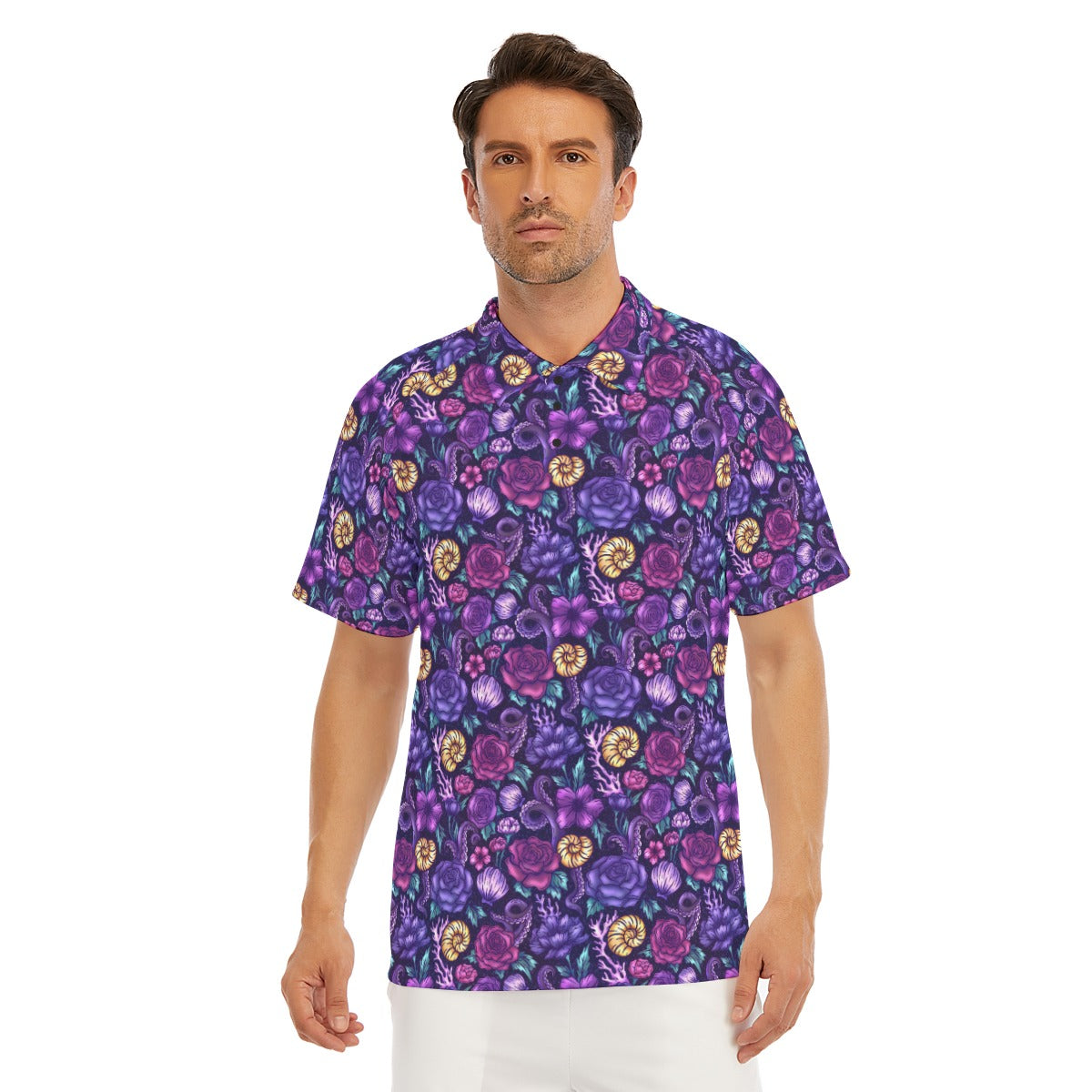 Fairytale Florals – Dark Sea Witch - Men's Polo Shirt