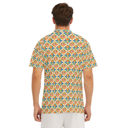 Retro Citrus Play - Men's Polo Shirt