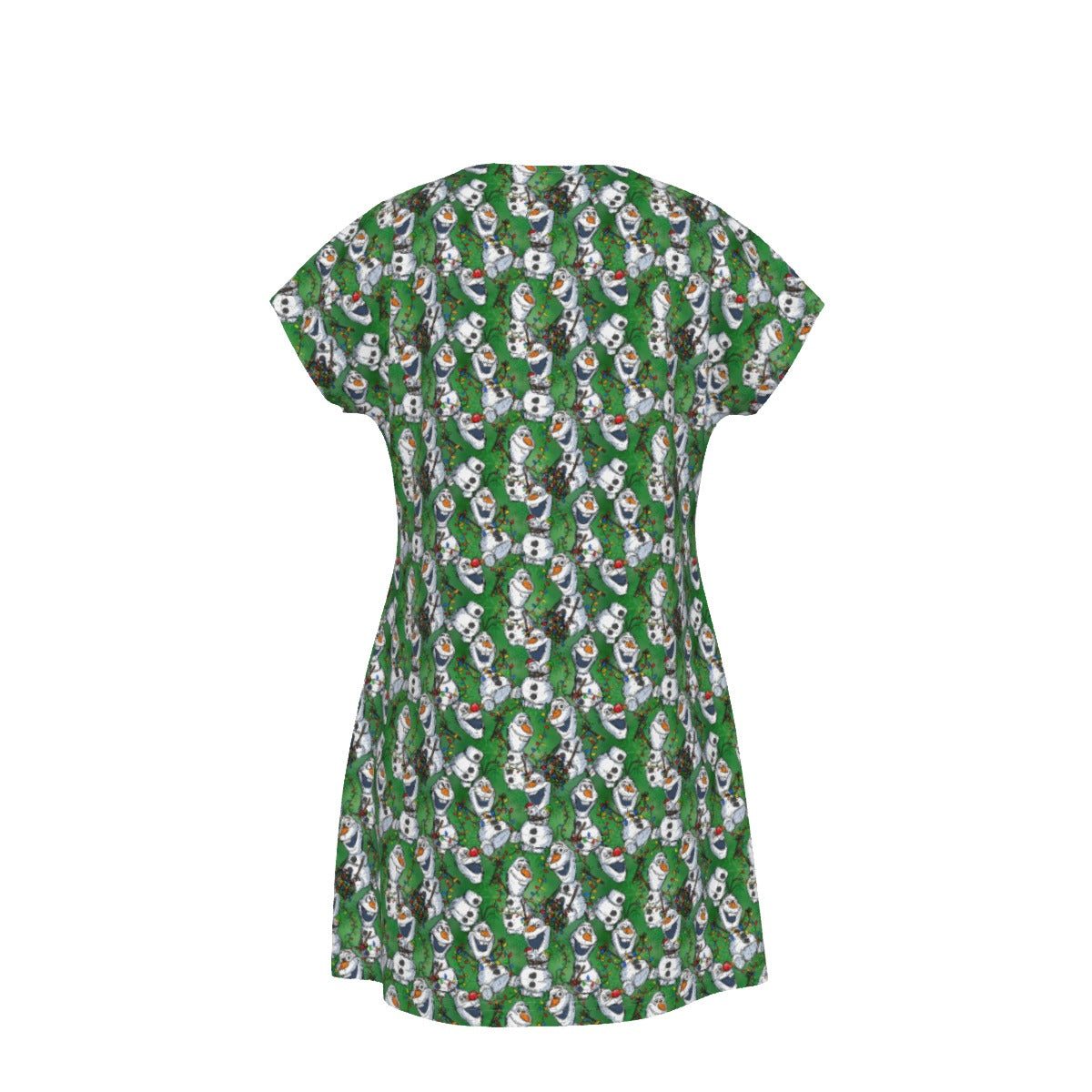 Sketched Snowman Christmas - Women's T-Shirt Dress