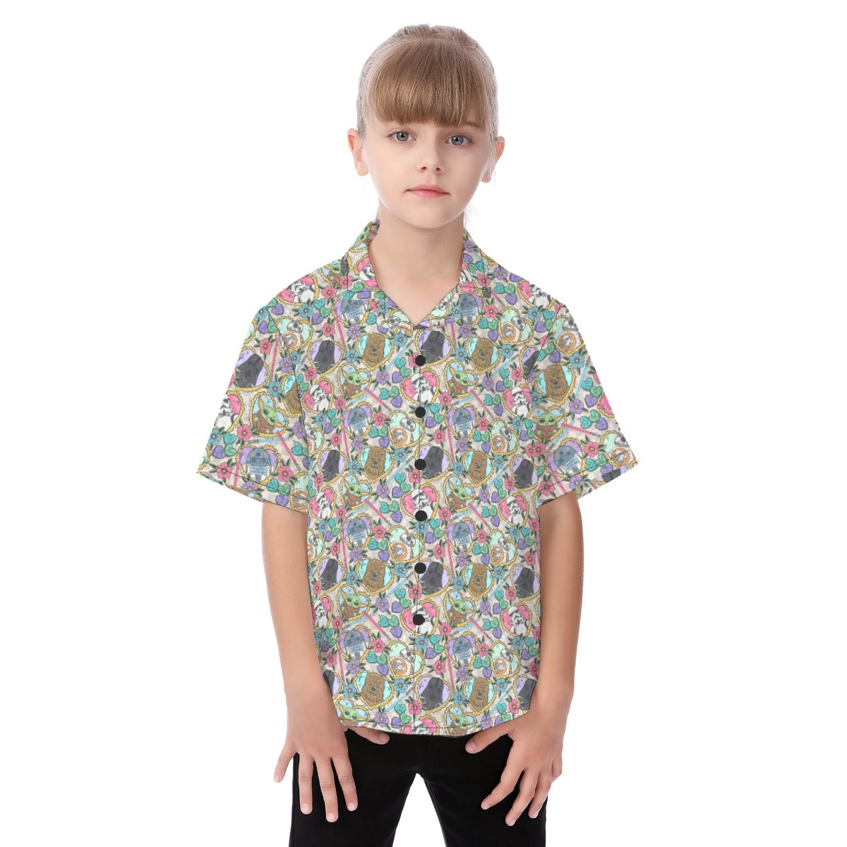 Tattoo Hearts Galactic Legends - Kid's Hawaiian Button Up Shirt
