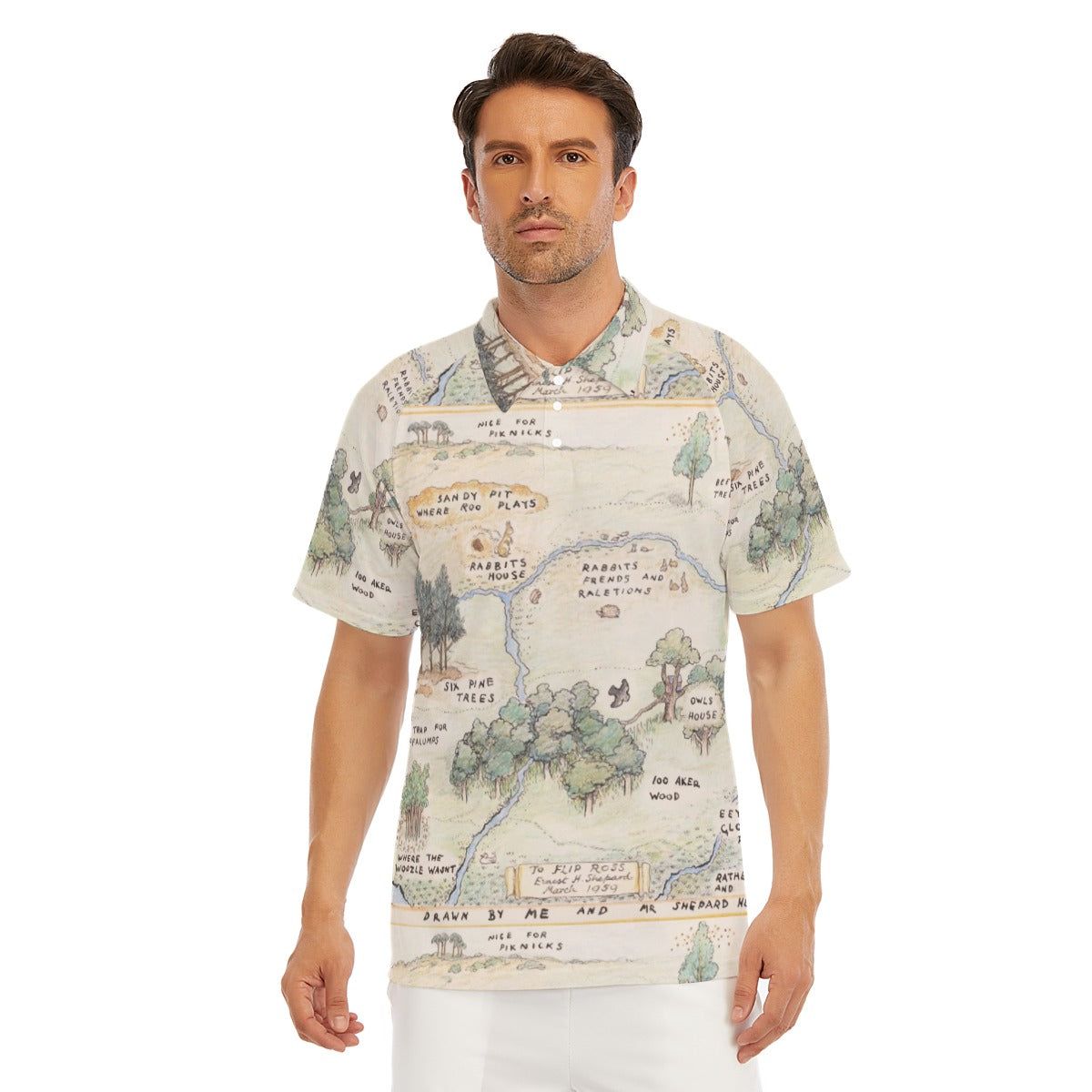 Hundred Acre Map - Men's Polo Shirt