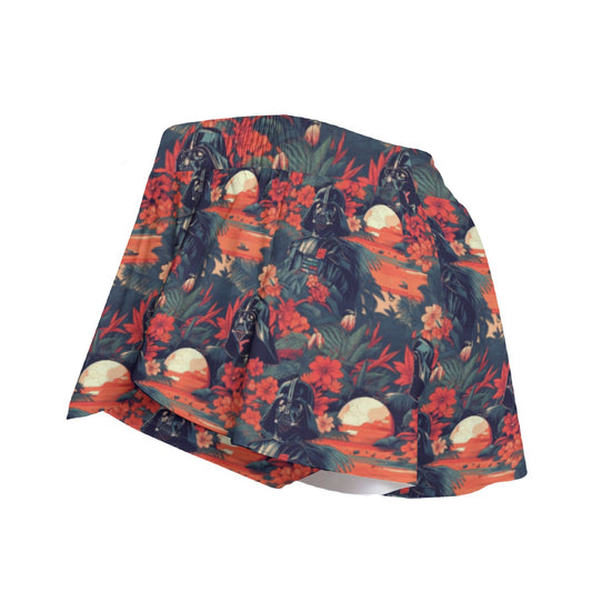 Tropical Dark Side Escape - Women's Flowy Pocket Shorts