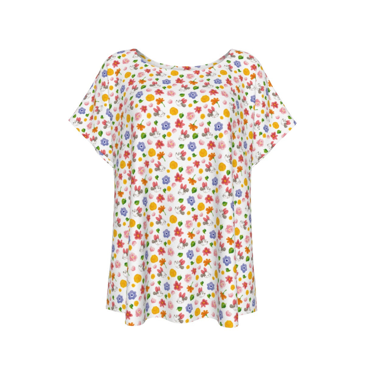 Floral Friends Springtimennie - Women’s Relaxed Fit Scoop Tee