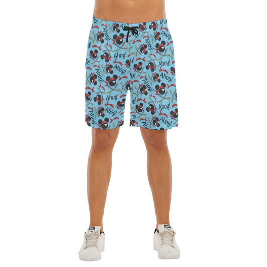 Pirate Mouse Ahoy! - Men’s Pocket Beach Shorts