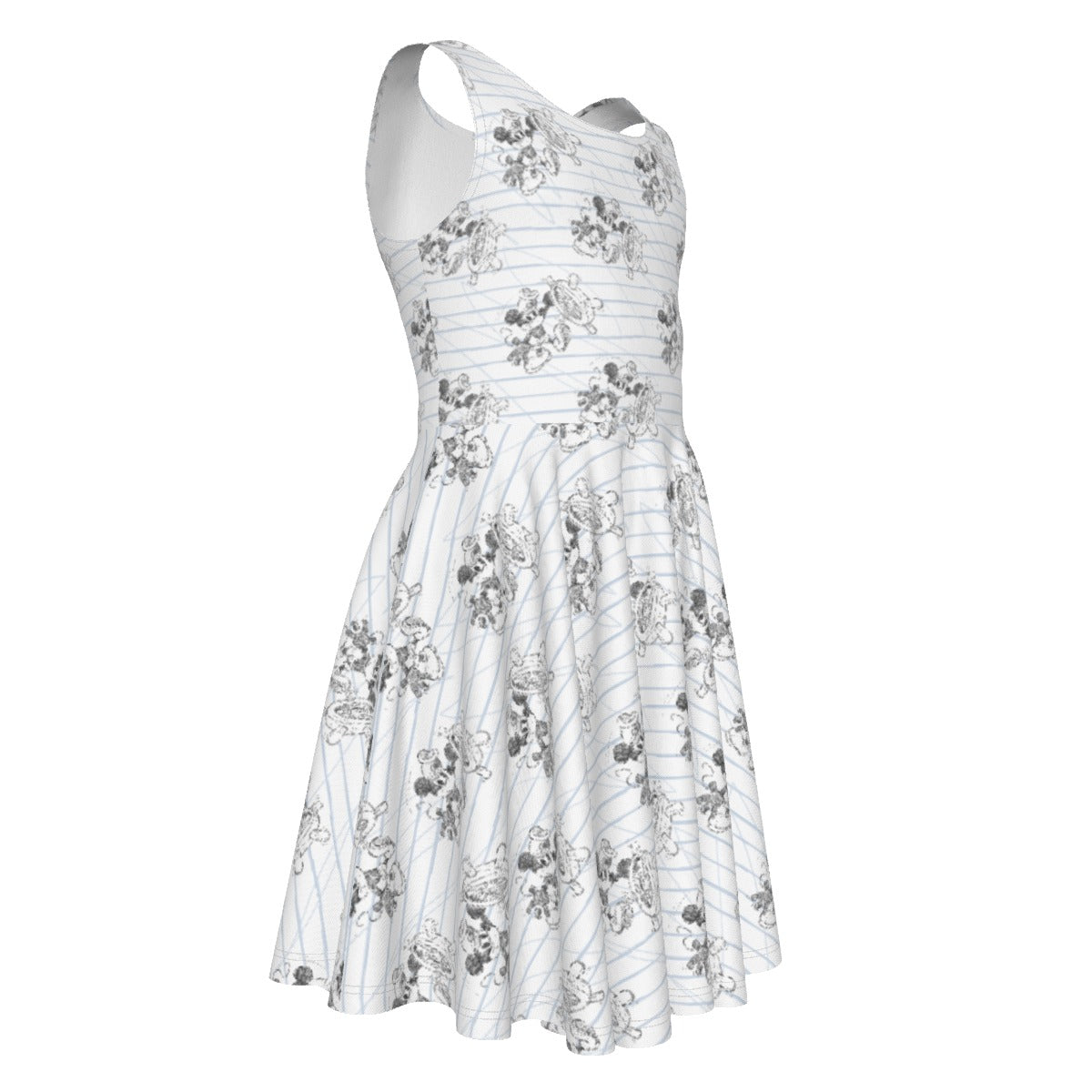 Sketch of Steamboat Mouse- Kid's Sleeveless Skater Dress