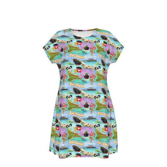Tropical Castaway Island - Women's T-Shirt Dress