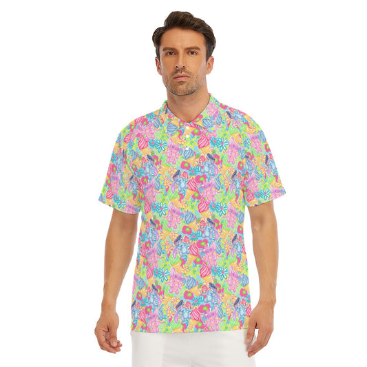 Neon Floral Summer Vibes - Men's Polo Shirt