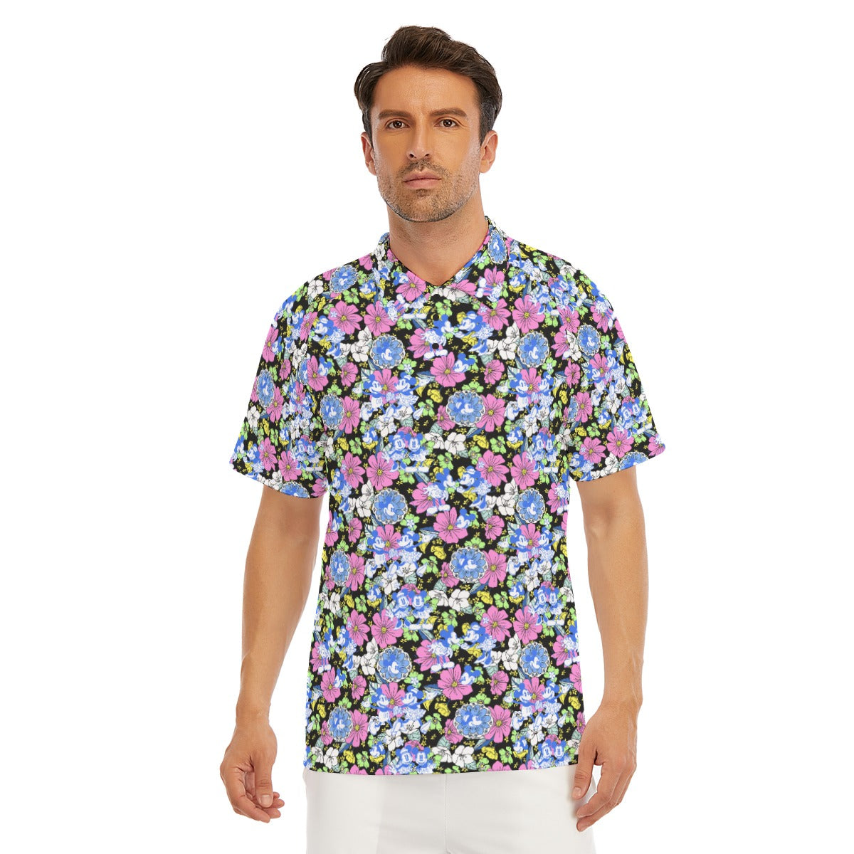 Garden Whimsy - Vintage Mouse Romance - Men's Polo Shirt